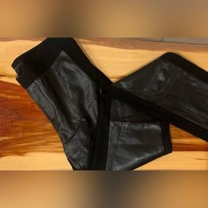 Faux Leather Pants, Size 2